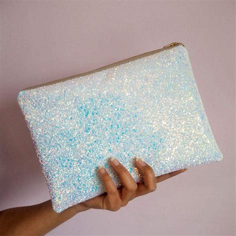 iridescent clutch bag